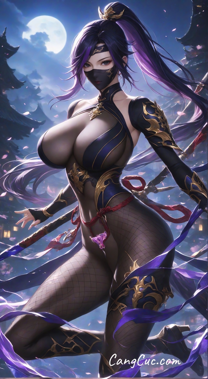 [AI Generated] 女忍者【墨迹】