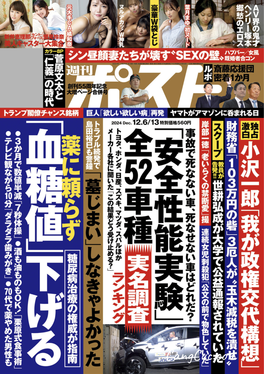 [JP] [週刊ポスト] 2024.12.06-13 – 8 Models