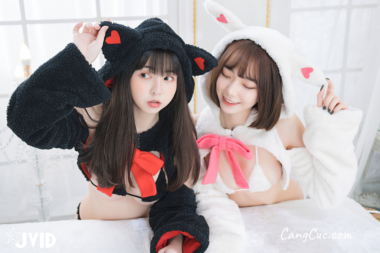 [JVID] 胎尼 & 啾啾 – 【私訊有好康活動】雙寵萌系女友💕情色貓咪Tiny🐱純欲小兔啾啾🐰「主人你要選哪一個？」