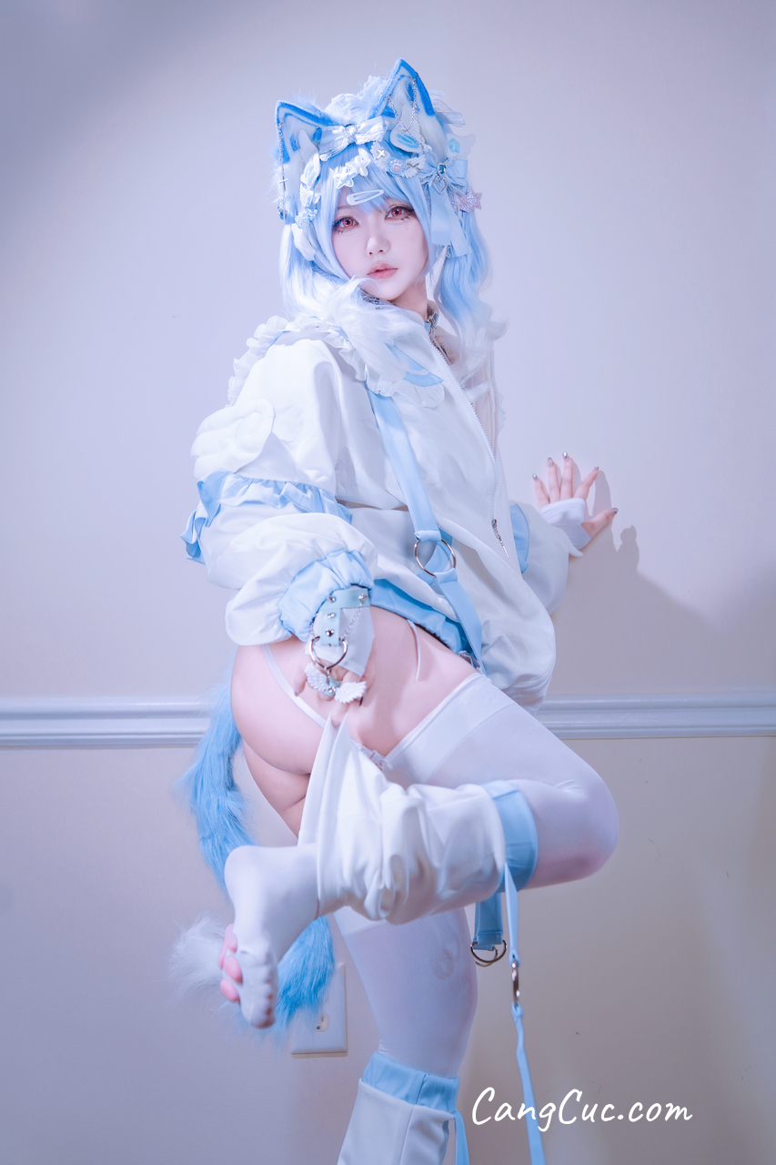 Coser@狐洛洛子 – 水色猫猫头