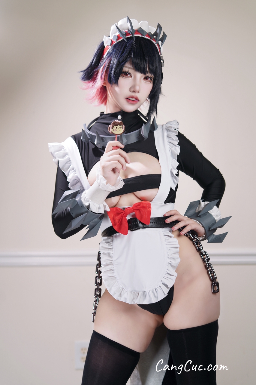 Coser@狐洛洛子 – 鲨鱼妹 女仆