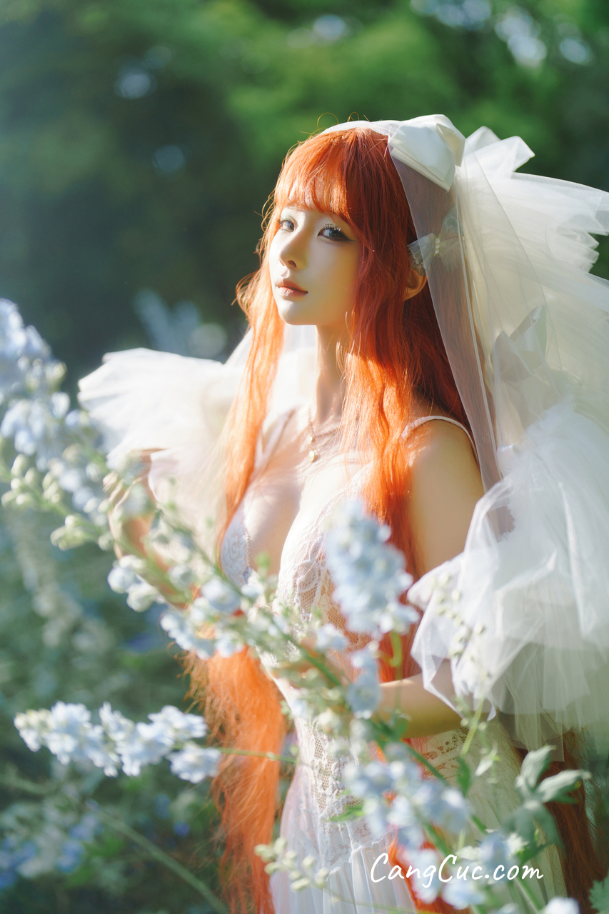 Coser@蠢沫沫 (chunmomo) – 花丛婚纱