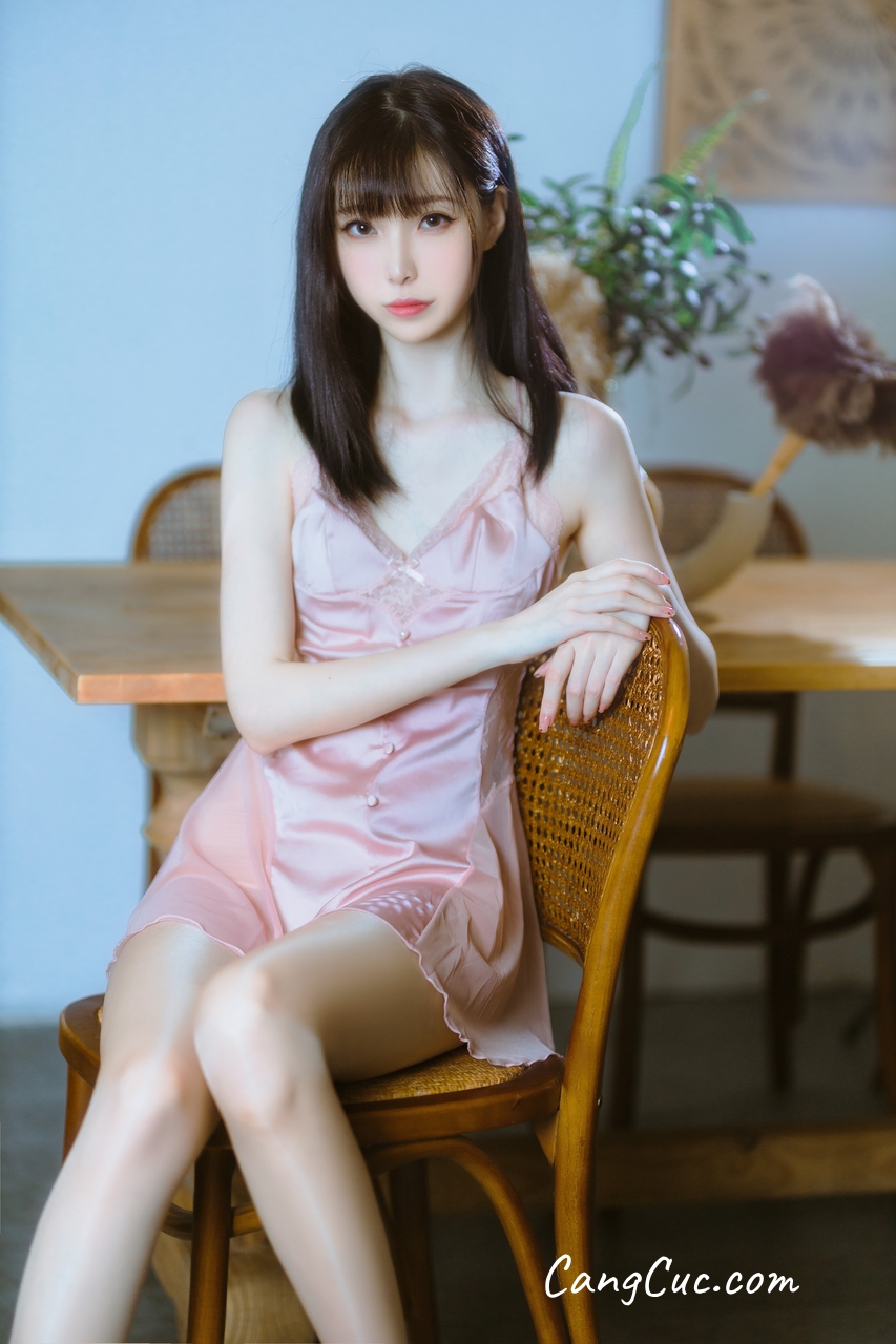 Coser@许岚LAN – 半透粉纱