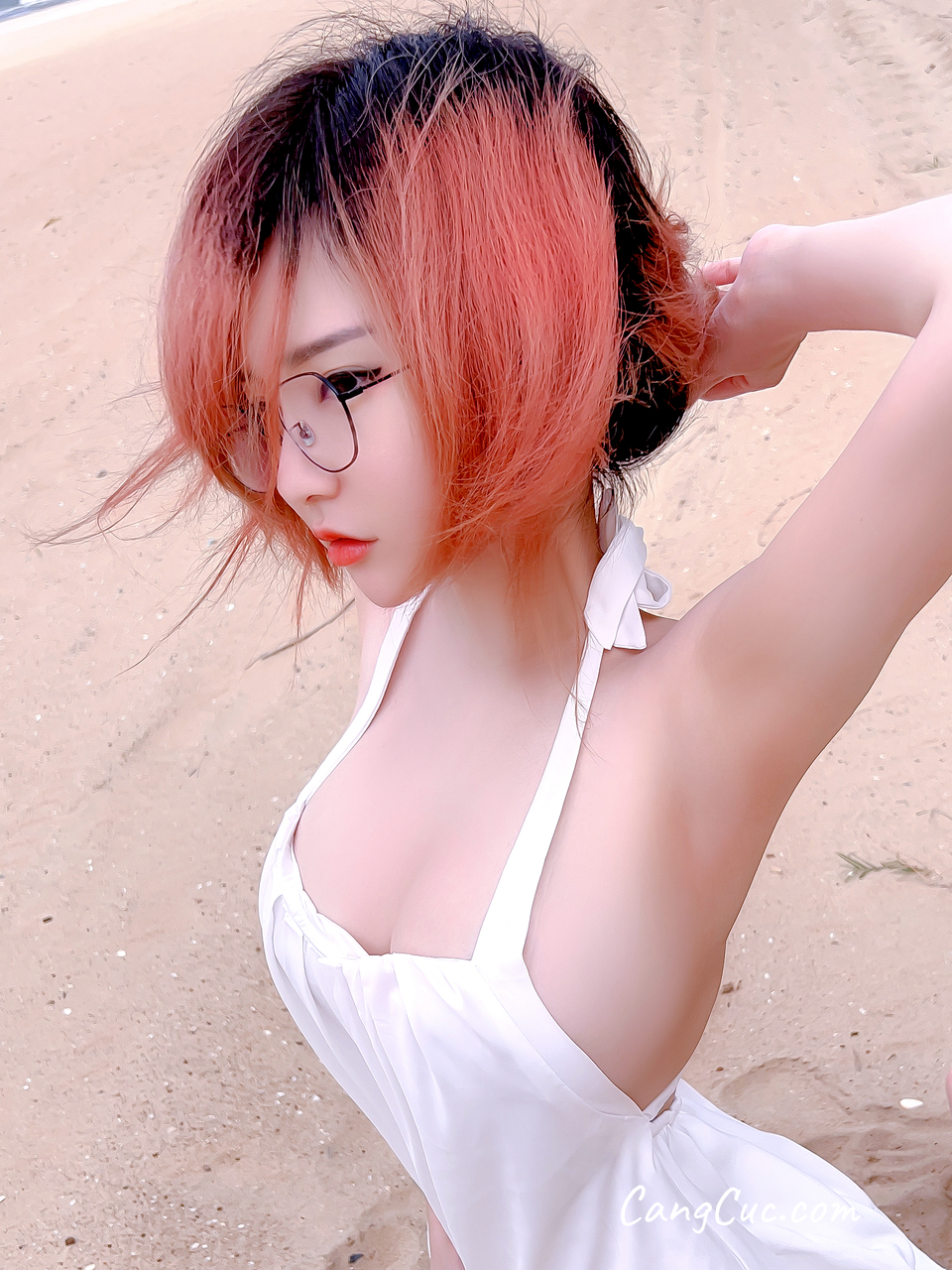 Coser@Potato Godzilla – Casual White Dress On Beach NSFW