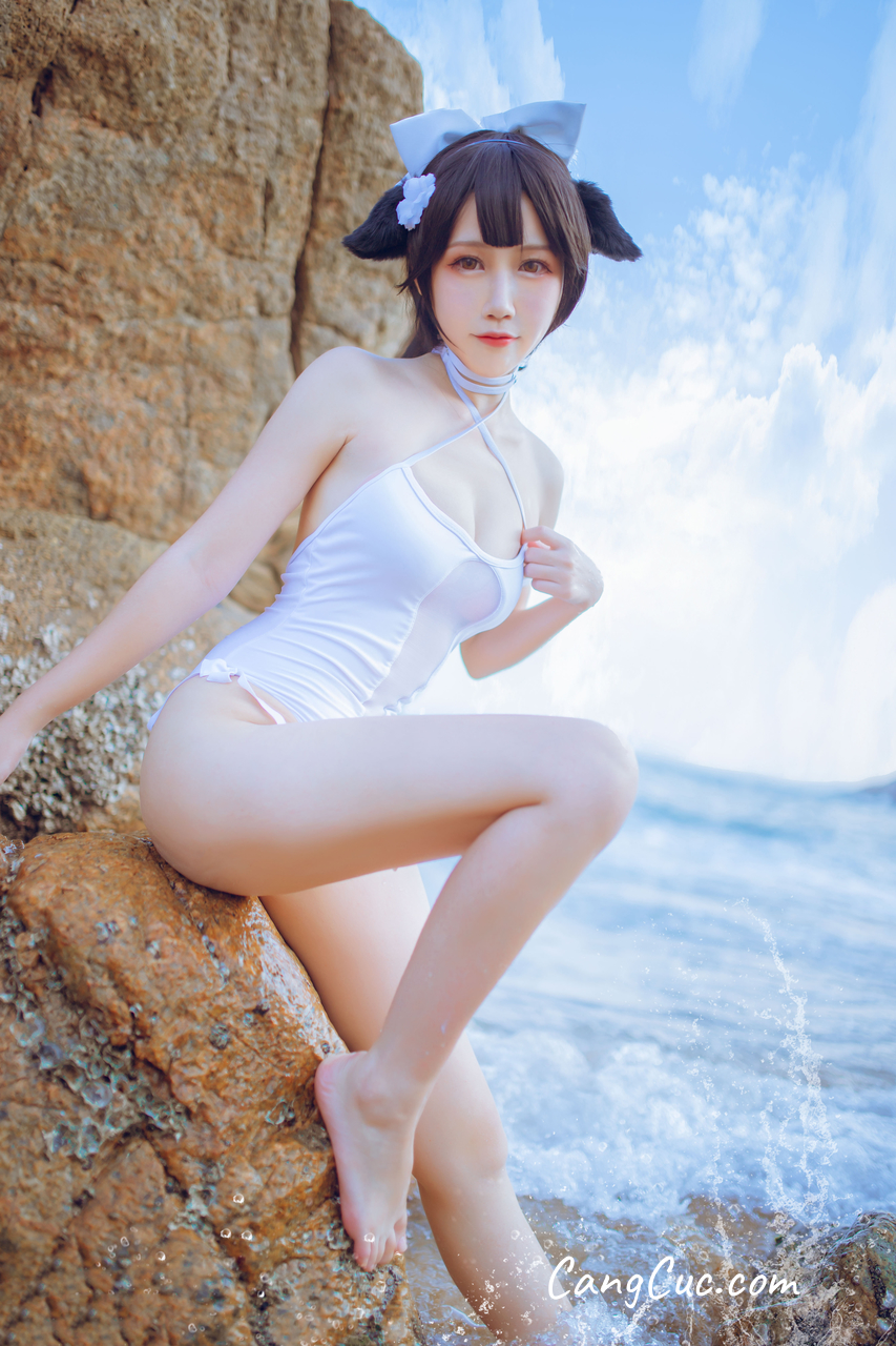 Coser@抖娘-利世: 獒犬海边泳装