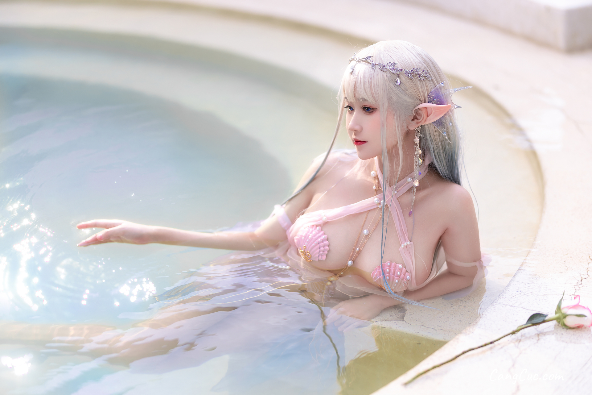 Coser@三度_69 Vol.080: 温泉美人鱼X贝壳