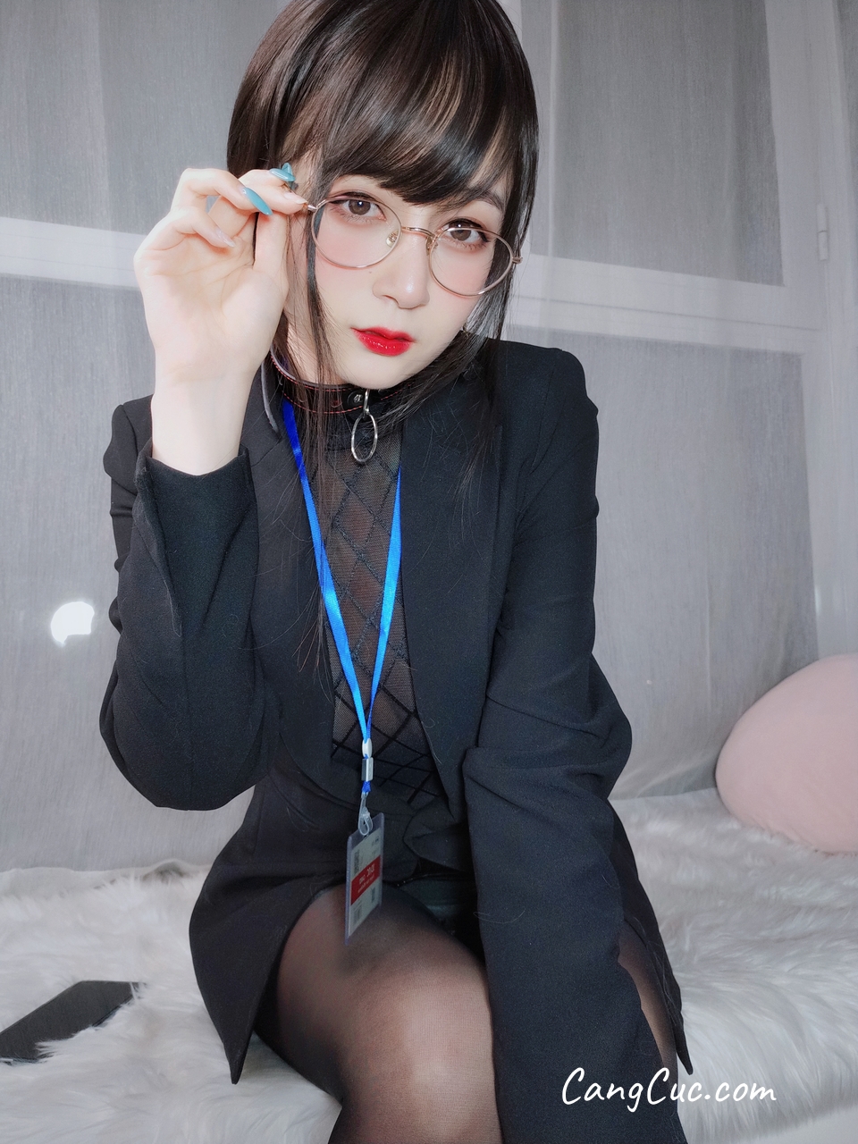 Coser@白银81: 自撮り4(黑丝情趣)