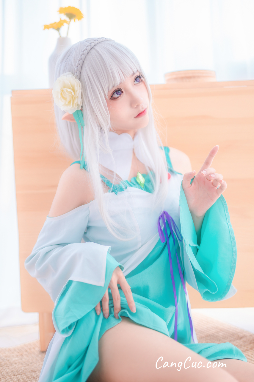 Coser@蠢沫沫 (chunmomo) Vol.027: 绿睡衣