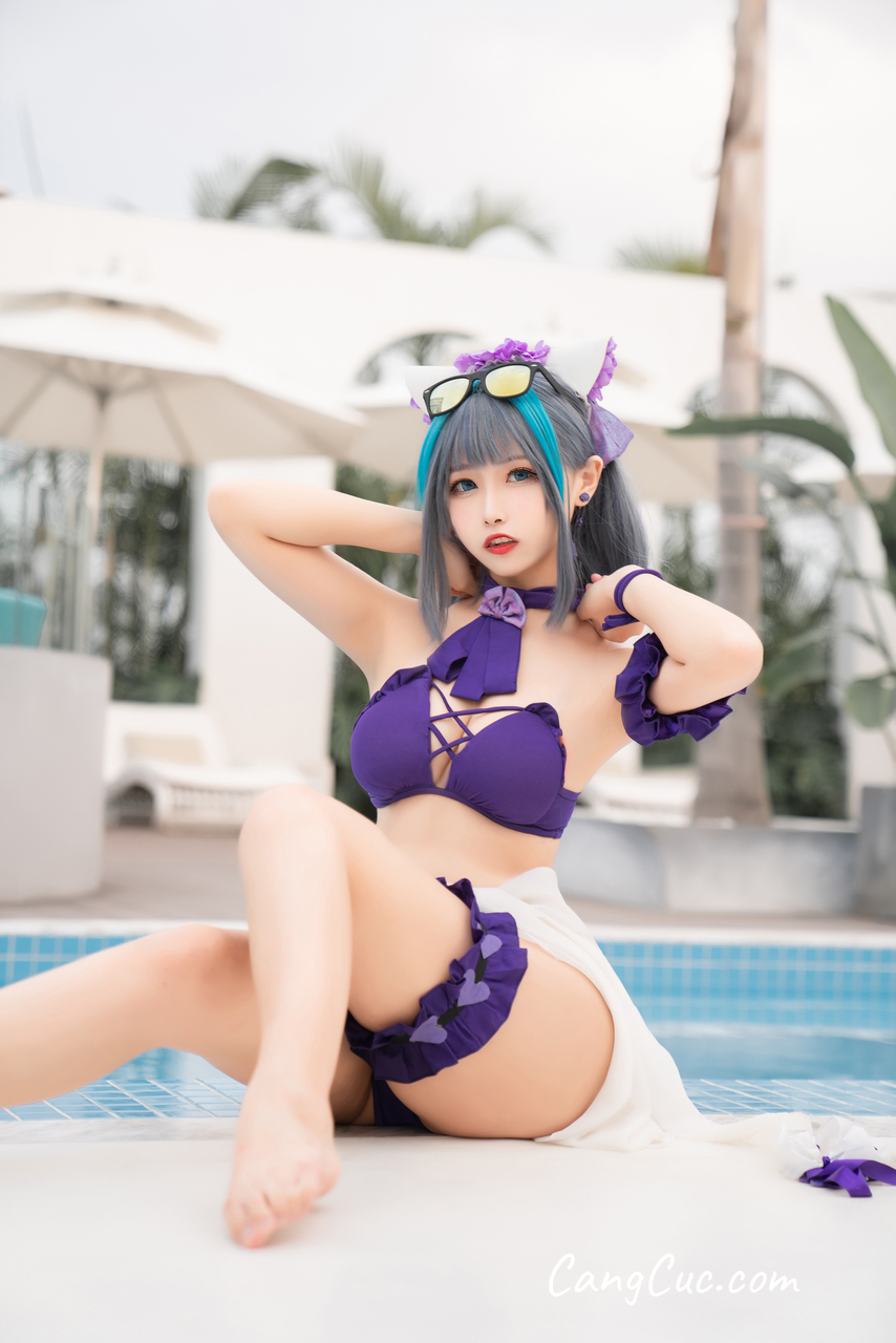 Coser@Momoko葵葵: 柴郡水着