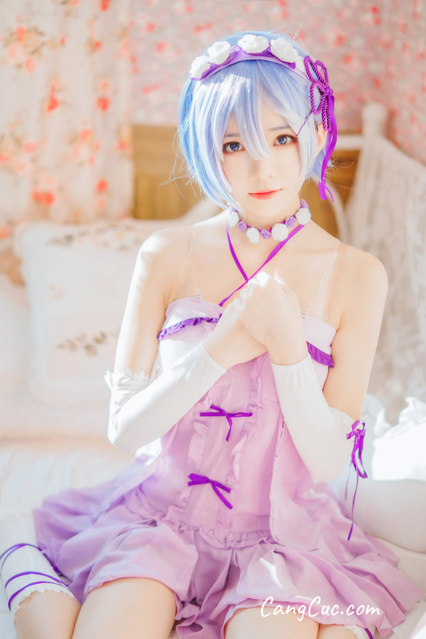 Coser@桜桃喵 Vol.037: 蕾姆小睡裙