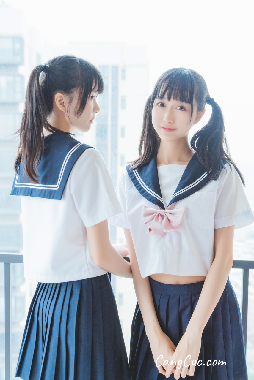 Coser@桜桃喵 Vol.047: 制服双子
