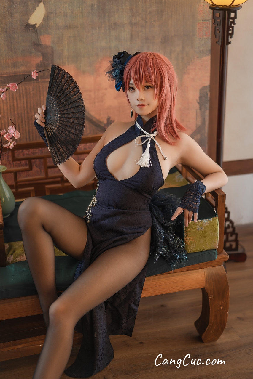 Coser@蜜汁猫裘 Vol.072: 黑太子旗袍