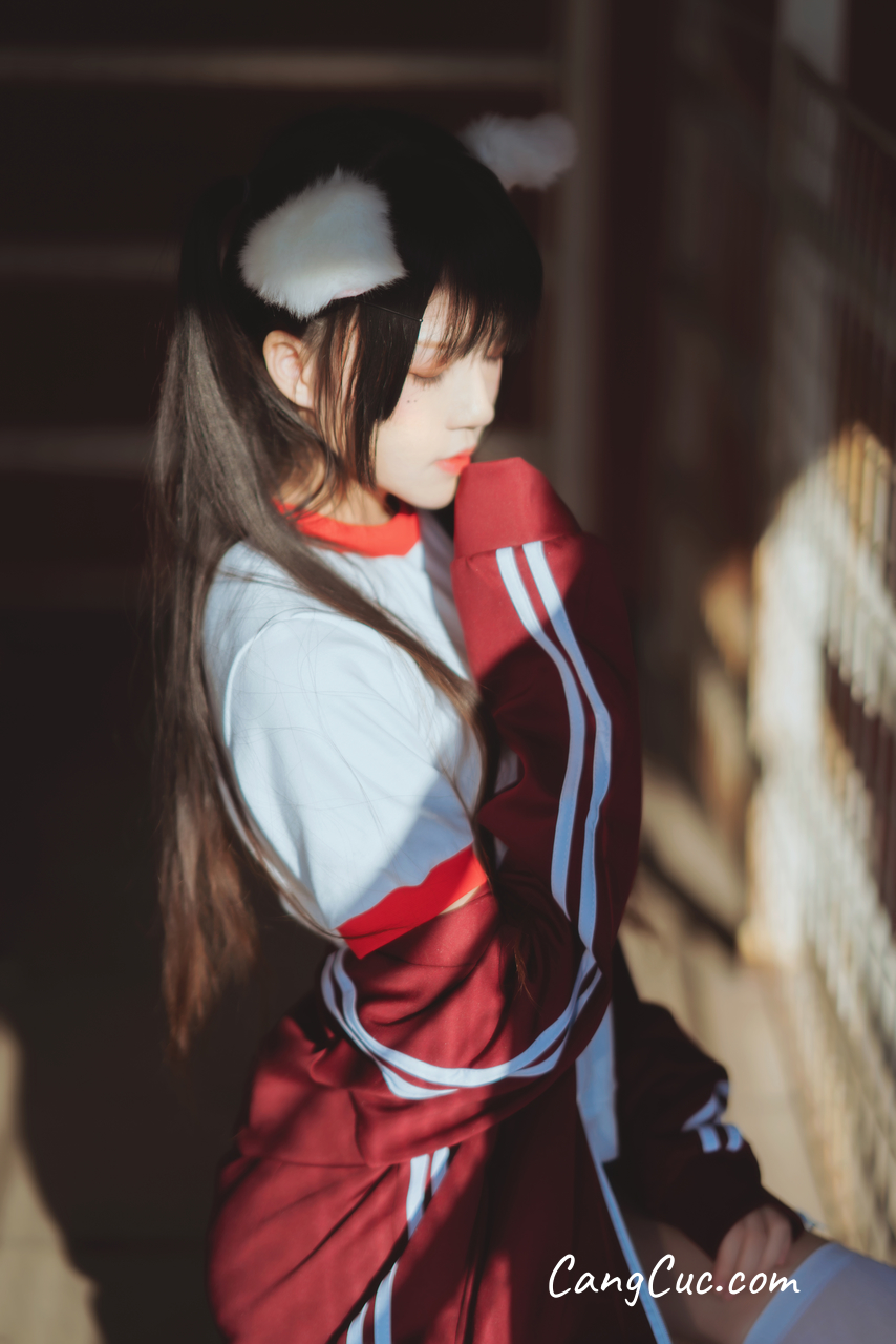 Coser@桜桃喵 Vol.091: 红色体操服