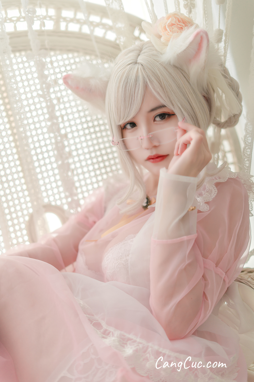 Coser@小仓千代w No.007: 透明女仆粉色