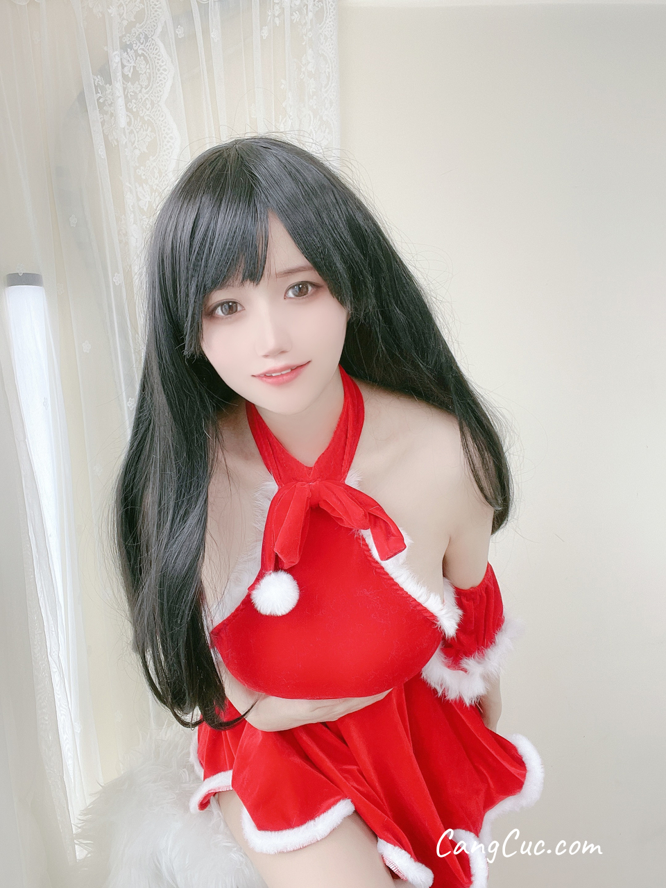 Coser@小仓千代w No.018: 红色礼物裙